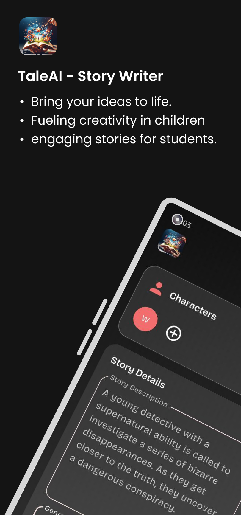 TaleAI Story Writer App